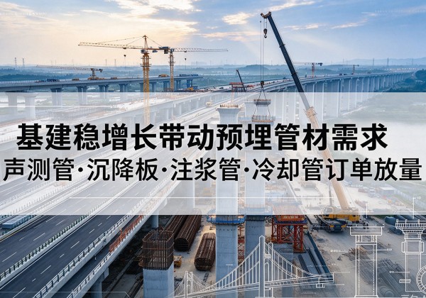 沾益基建稳增长带动预埋监测管材需求，声测管、沉降板、注浆管订单持续放量